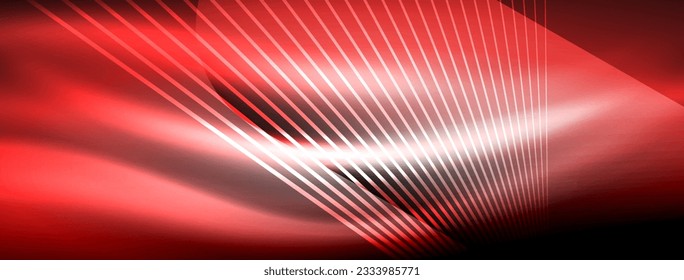 Fondo abstracto de ondas de neón brillantes - ondas luminiscentes vibrantes pulsadas en una pantalla cautivadora y electrizante