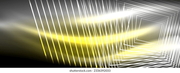 Glowing neon wave abstract background - vibrant, luminescent waves pulsate in a captivating and electrifying display