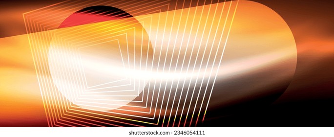 Glowing neon wave abstract background - vibrant, luminescent waves pulsate in a captivating and electrifying display