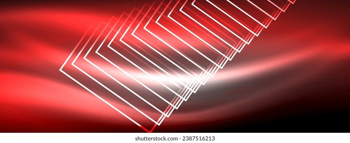 Glowing neon wave abstract background - vibrant, luminescent waves pulsate in a captivating and electrifying display