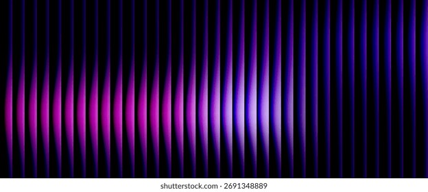 Las ondas de neón brillantes forman un gradiente circular vibrante con efecto de vidrio de Fractal y una mezcla de colores cian púrpura. Fondo futurista y de ensueño con efecto de onda agrega movimiento fluido y profundidad dinámica

