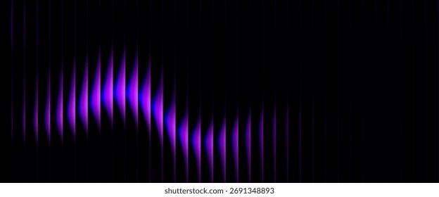 Las ondas de neón brillantes forman un gradiente circular vibrante con efecto de vidrio de Fractal y una mezcla de colores cian púrpura. Fondo futurista y de ensueño con efecto de onda agrega movimiento fluido y profundidad dinámica

