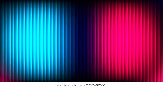 Ondas de néon brilhantes formam um gradiente circular vibrante com efeito de vidro fractal e mistura de cores cianas roxas. Fundo futurista e sonhador com efeito de onda adiciona movimento fluido e profundidade dinâmica