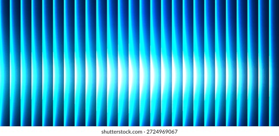 Ondas de néon brilhantes formam um gradiente circular vibrante com efeito de vidro fractal e mistura de cores cianas roxas. Fundo futurista e sonhador com efeito de onda adiciona movimento fluido e profundidade dinâmica