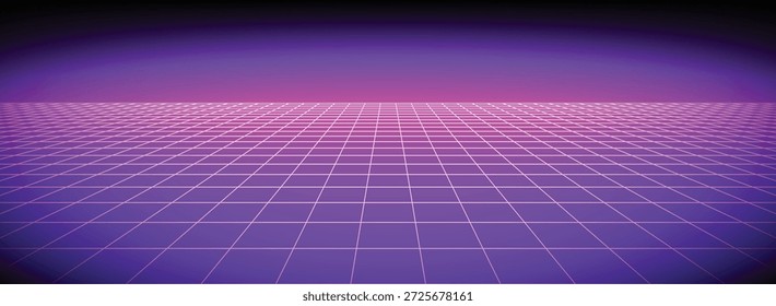 Fondo de marco de alambre de neón brillante púrpura brillante a cuadros