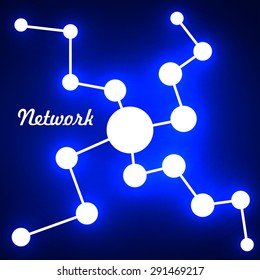 Glowing  network. Vector illustration. Eps 10