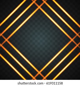Glowing orange light. Orange light shining brightly. 