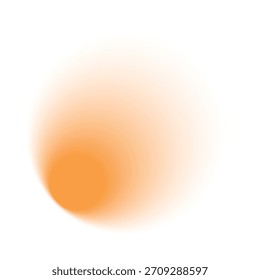 Orbe naranja brillante sobre fondo negro Elemento de esfera de luz Abstractas