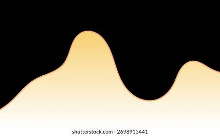 Glowing Orange Waveform, Dark Abstract Data Visualization on Black
