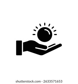 Glowing Orb in Palm Representing Healing and Energy