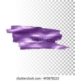 Glowing paint stain banner. Vector purple paint. Abstract glittering textured stain. Vector illustration of a foil banner or label