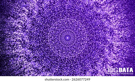Glowing Particle Dots Abstract Background – Neon Explosion Design for Big Data, Technology, and Science Visualization. Vector.