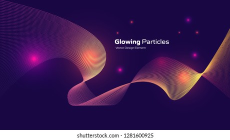 Glowing Particles Background Trendy cover design. Eps10 vector illustration - Vector