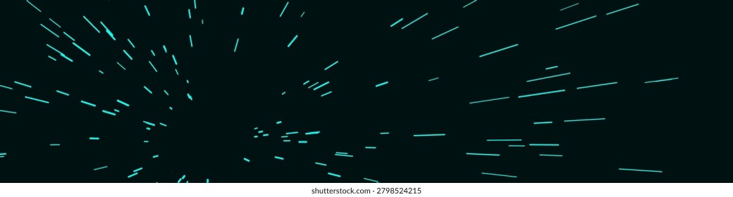 Glowing particles forming fastpaced cyberspace backdrop.