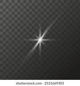 Glowing particles glowing glare effect, Vector neon transparent design elements.