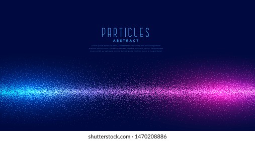 glowing particles in linear light technology background