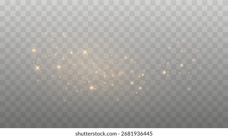 Glowing Particles wit Shinig Stars. Magic Background