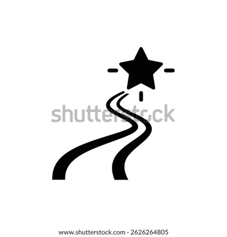 Glowing Path Leading to a Star Symbolizing the Journey Toward Manifestation