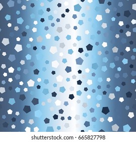 Glowing pentagon pattern. Seamless gradient vector background