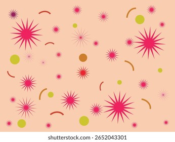 Uma estrela rosa brilhante brilha intensamente contra um fundo rosa claro.
Suas cores radiantes criam uma atmosfera cósmica e sonhadora.
Os tons suaves se misturam, evocando uma sensação de admiração e tranquilidade