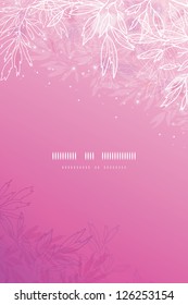 Glowing pink tree branches vertical background