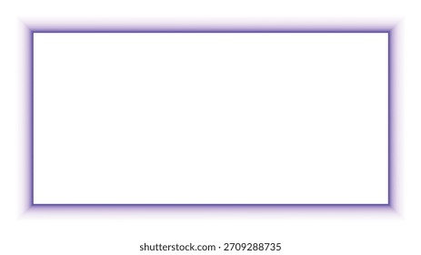 leuchtend violett blau Neon Rechteck Rahmen Rahmen auf dunklem Hintergrund