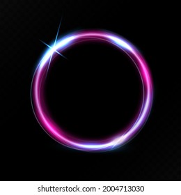 Glowing purple circle light effect
