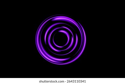 Glowing purple circles with sparkles, round frames.
