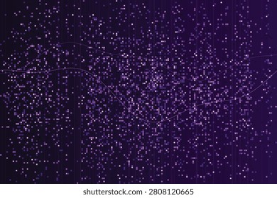 Glowing purple digital pixel grid with scattered bright dots pixelgrid scattereddots brightpixels