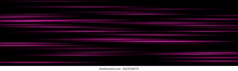 Glowing purple light trails creating layered motion blur on dark background. Perfect for futuristic UI, digital speed elements, or sci-fi data animations.