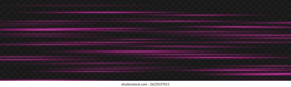 Glowing purple light trails creating layered motion blur on dark background. Perfect for futuristic UI, digital speed elements, or sci-fi data animations.