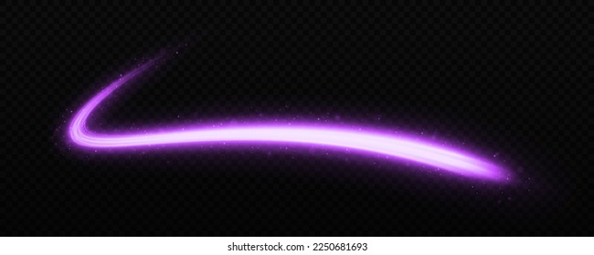 Luminosas líneas violetas de lujo. Efecto de la luz ondulante.