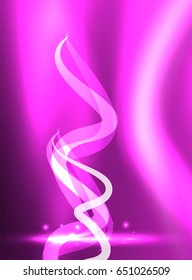 Glowing purple shiny wave background, vector energy concept illustration