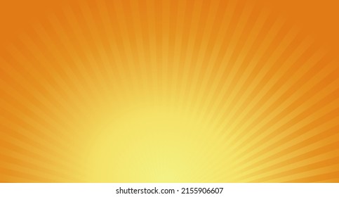 Glowing rays background in orange color Free Vector