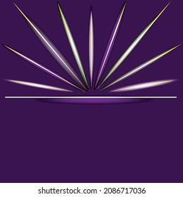 Glowing rays on a dark background. Abstract rays with highlights. Vector background