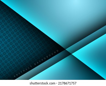 glowing realistic blue gradient paper cut abstract background with circle pattern