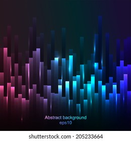 Glowing rectangles. Vector abstract background. Illustration can be used for Wallpaper, web design, banners, and design elements