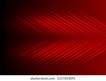 Glowing red arrows tech futuristic abstract background. Vector geometric template design