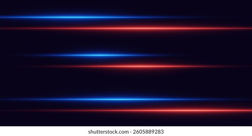 Glowing red and blue lines of light and sparks.