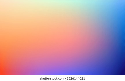 glowing red, blue, and orange gradient background.