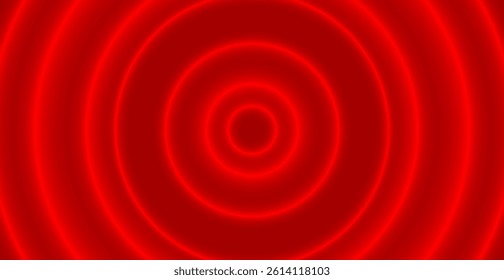 Glowing Red Neon Light Circle Pattern Background. Technology Wallpaper. Futuristic. Abstract Business Banner