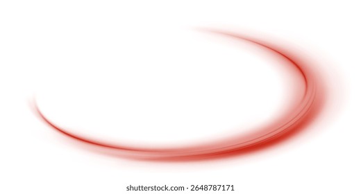 Glowing Red Neon Light Trails. Abstract Vector Background with Luminous Curved Stripes, High-Tech Motion Lines, and Fiery Swirl Effects for Futuristic Visual Design.PNG