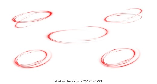 A glowing red stream of light flows with speed and elegance, evoking the feeling of high-speed movement.