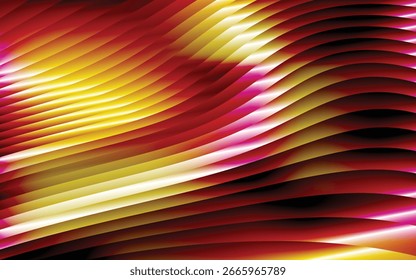 Textura brillante del gradiente del vidrio acanalado con las ondas coloridas lisas y los patrones líquidos abstractos para los fondos y los visuales modernos elegantes