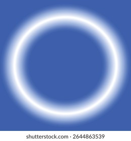 Glowing ring light design with blue background