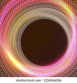 Glowing round with glitter. Abstract colored shape for your business idea. Vector editable logo background illustration.