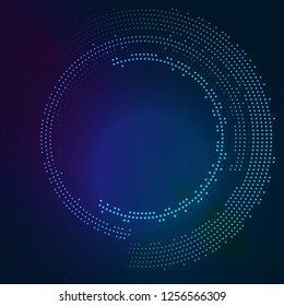 Glowing round with glitter. Abstract colored shape for your business idea. Vector editable logo background illustration.