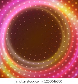 Glowing round with glitter. Abstract colored shape for your business idea. Vector editable logo background illustration.