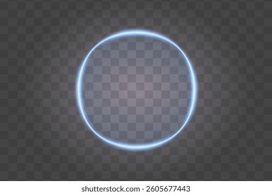 Glowing round neon light. Glow effect. Vector. EPS 10.
