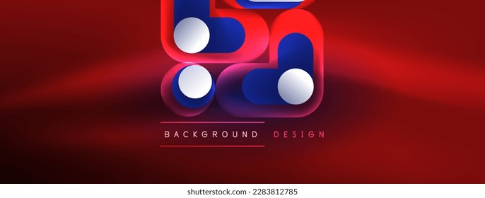 Formas redondeadas brillantes de fondo abstracto. Plantilla para fondo de pantalla, banner, presentación, fondo